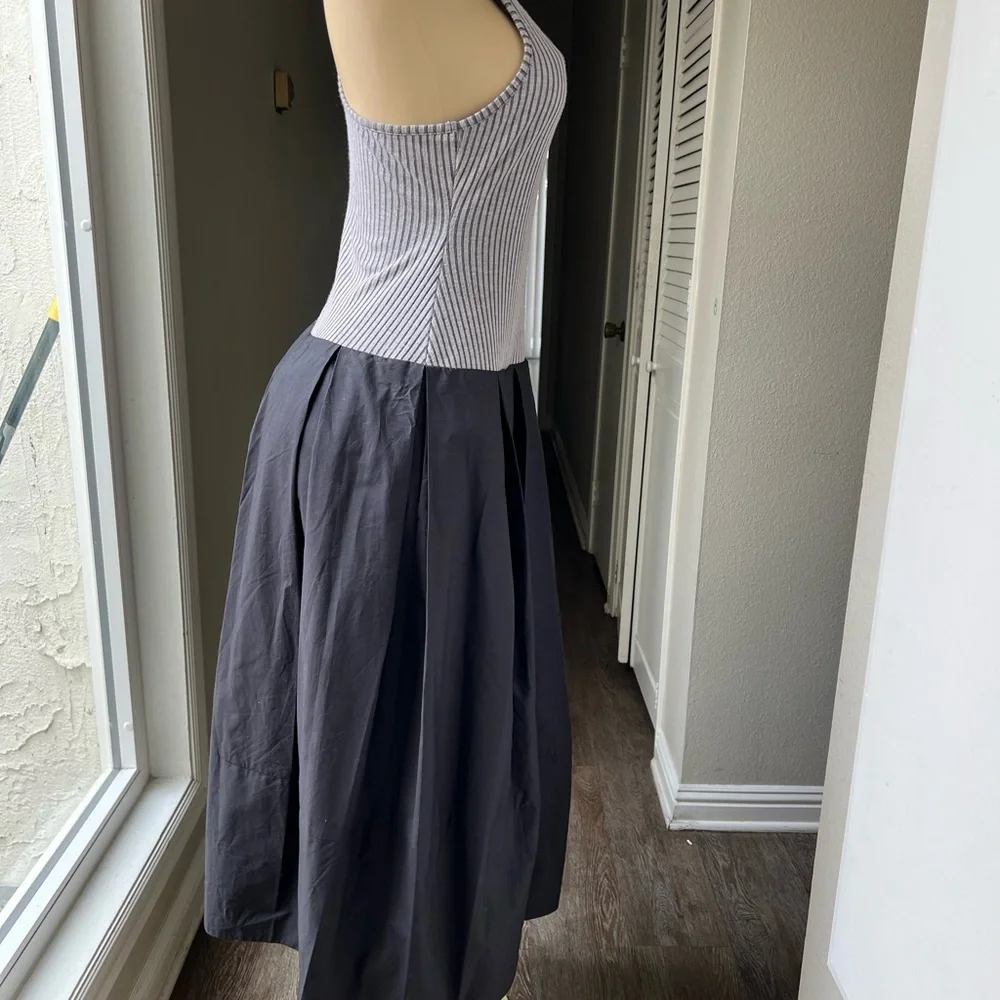 Free People Gray and Black A-Line Skirt pit 14 length 49 - Picture 2 of 6